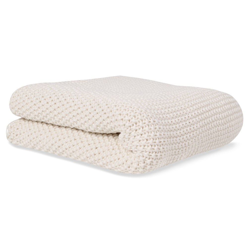 Manta de tricot Punto de arroz