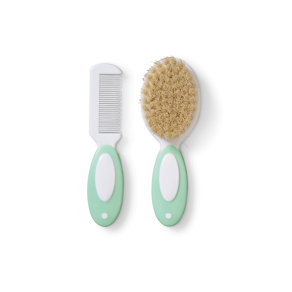 Comb and Natural Bristle Brush Set