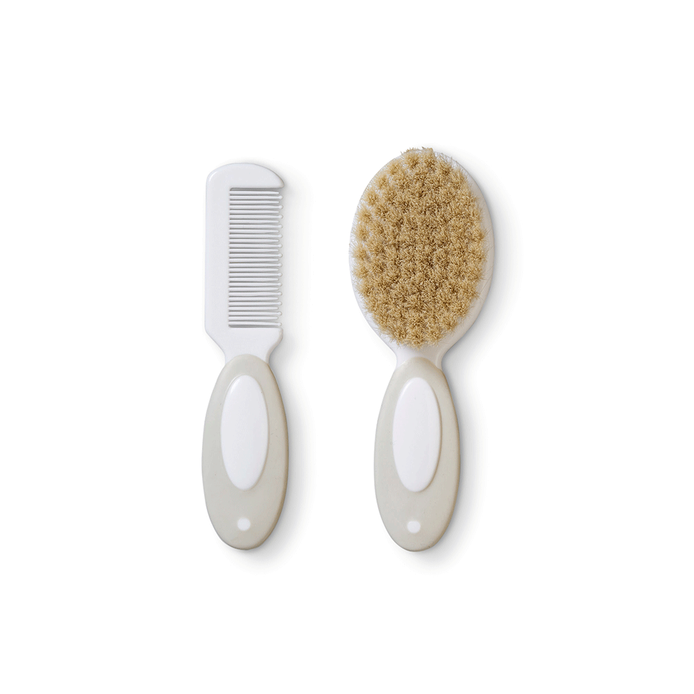 Comb and Natural Bristle Brush Set