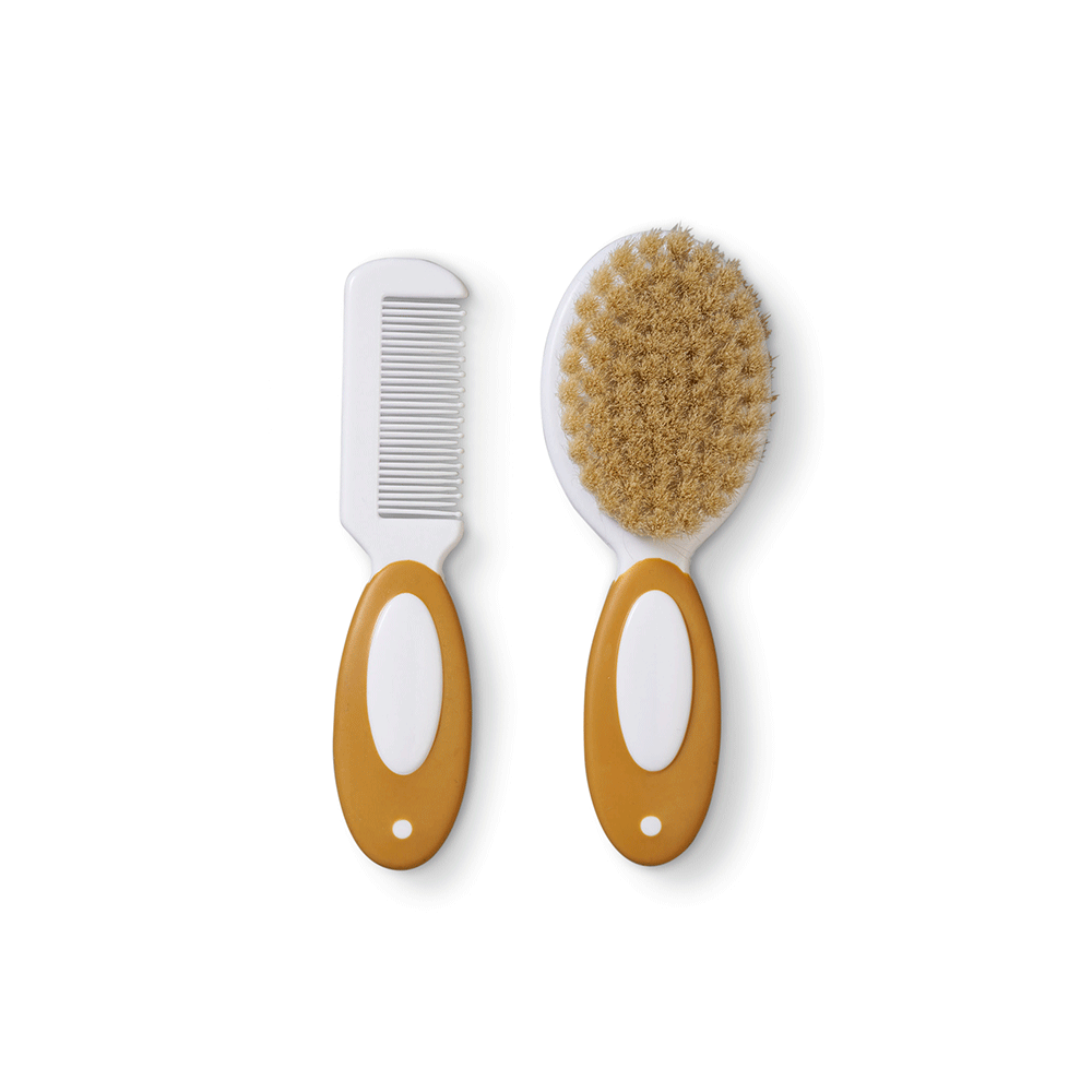 Comb and Natural Bristle Brush Set