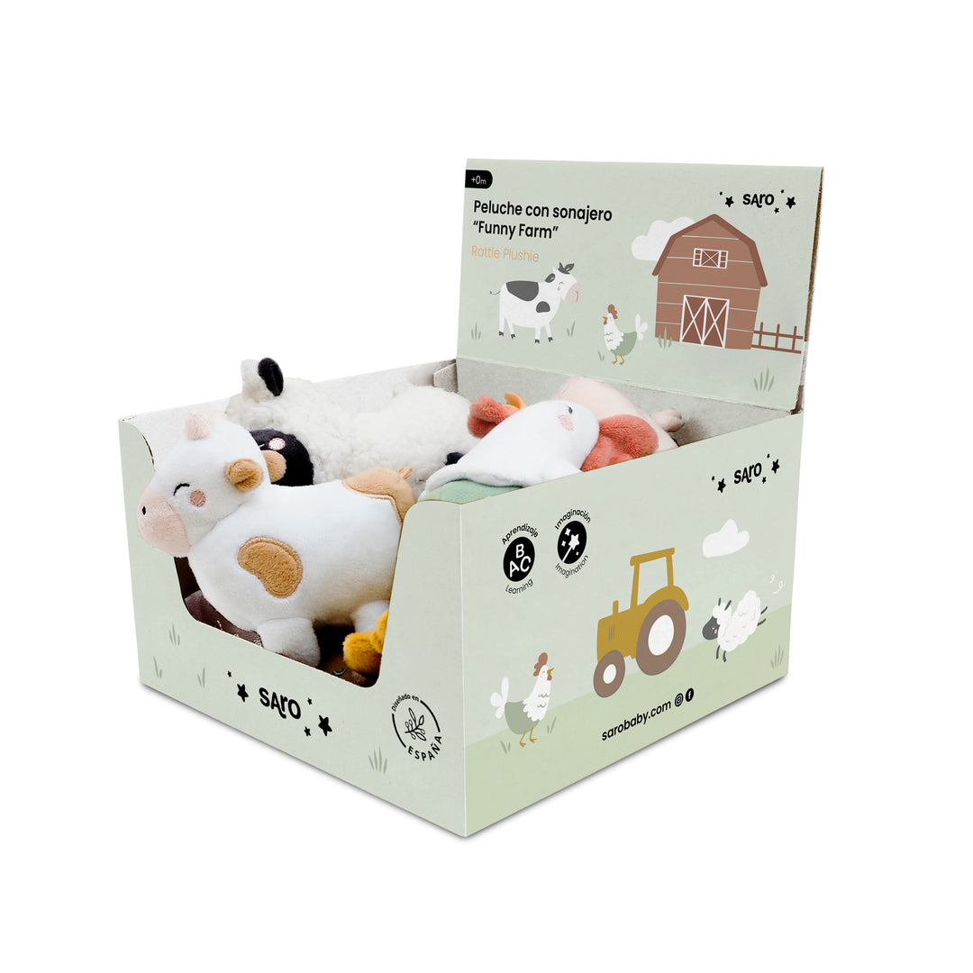 Display peluches con sonajero "Funny Farm"