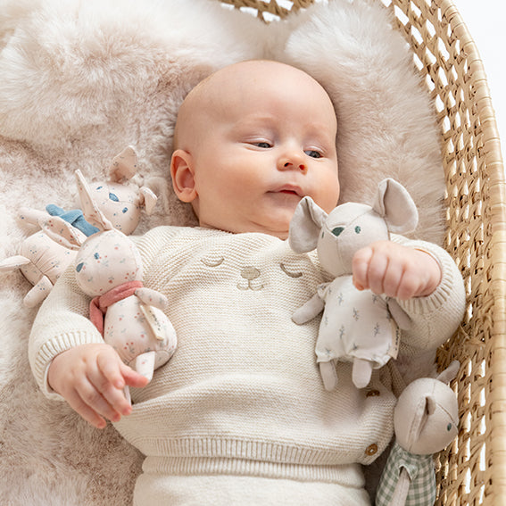 Peluches "Pocket Friends" com chocalho