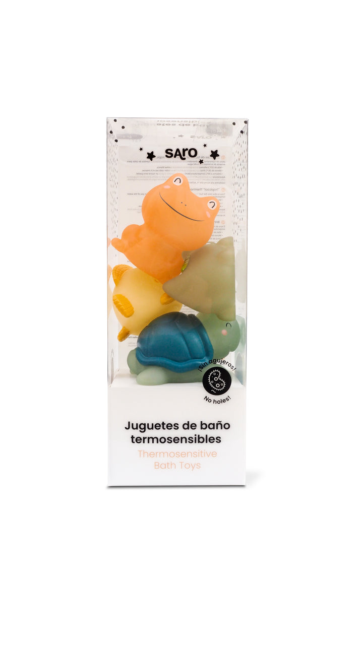 Set de 4 juguetes de baño "Tropicool" - Termosensibles
