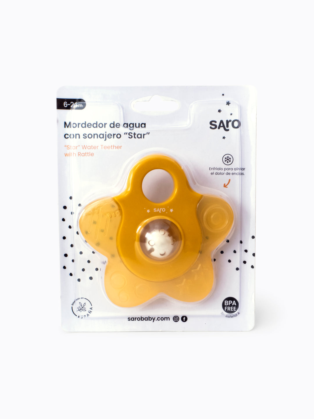 Mordedor de água "Estrela" com chocalho