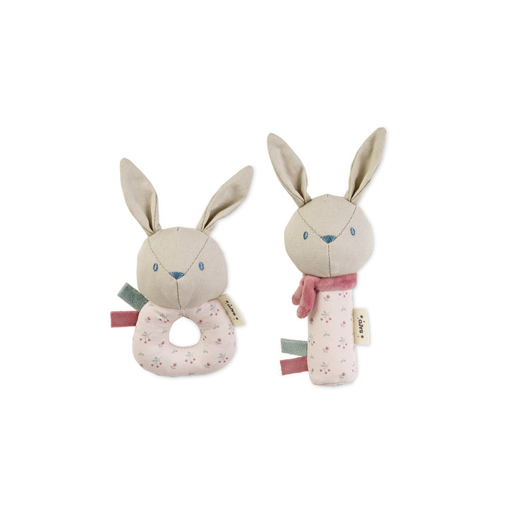 Cotton Bunnies rattle set