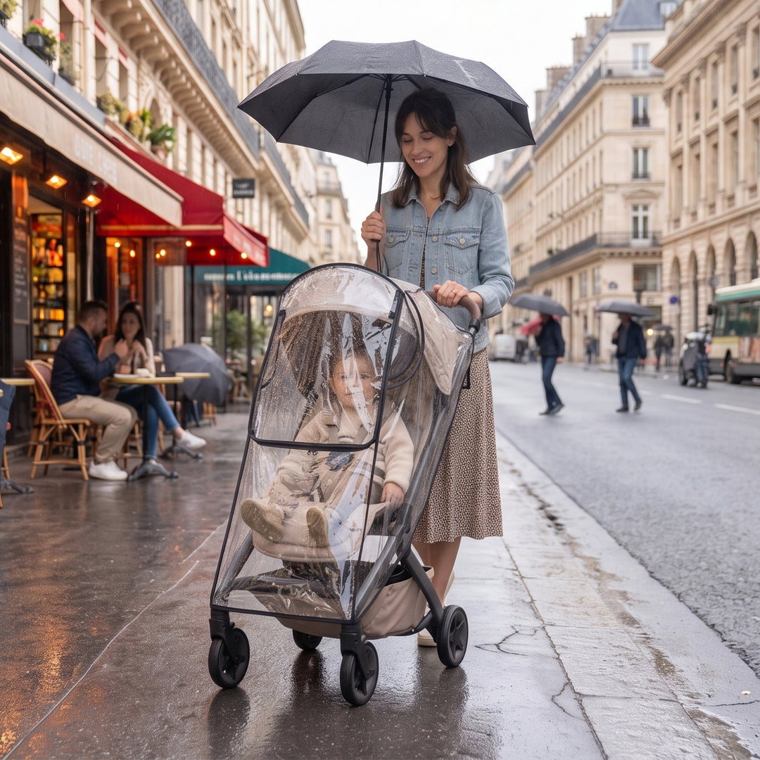 Universal rain cover for strollers and bassinets