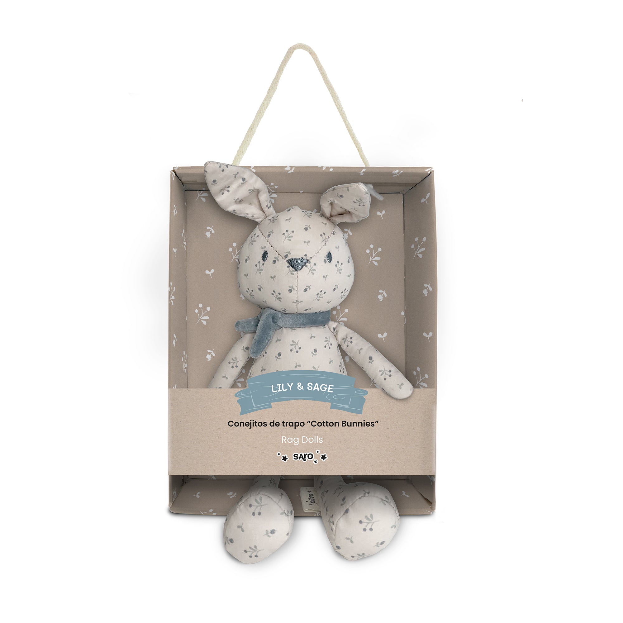 Sage, a rag bunny “Cotton Bunnies” – SARO