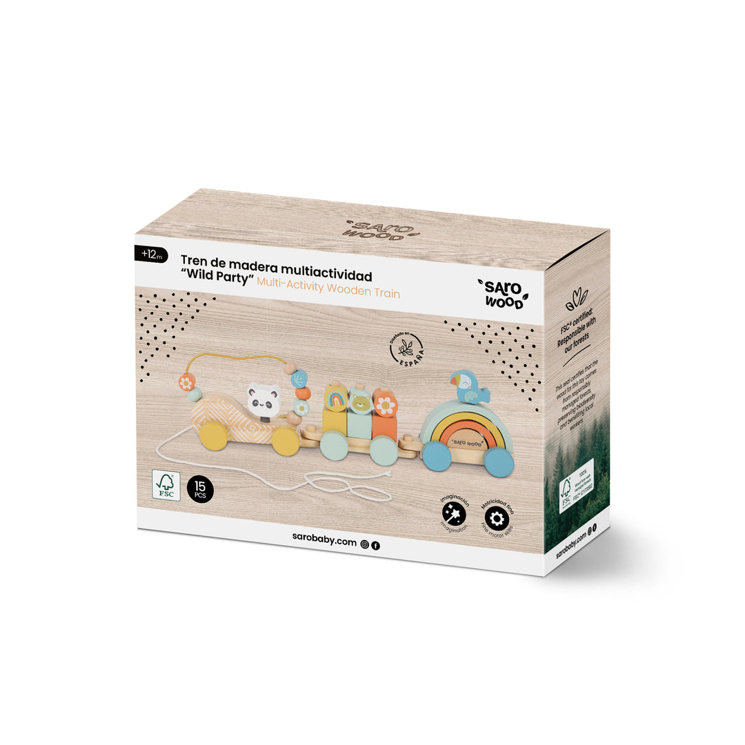 Tren de madera multiactividad “Wild Party”
