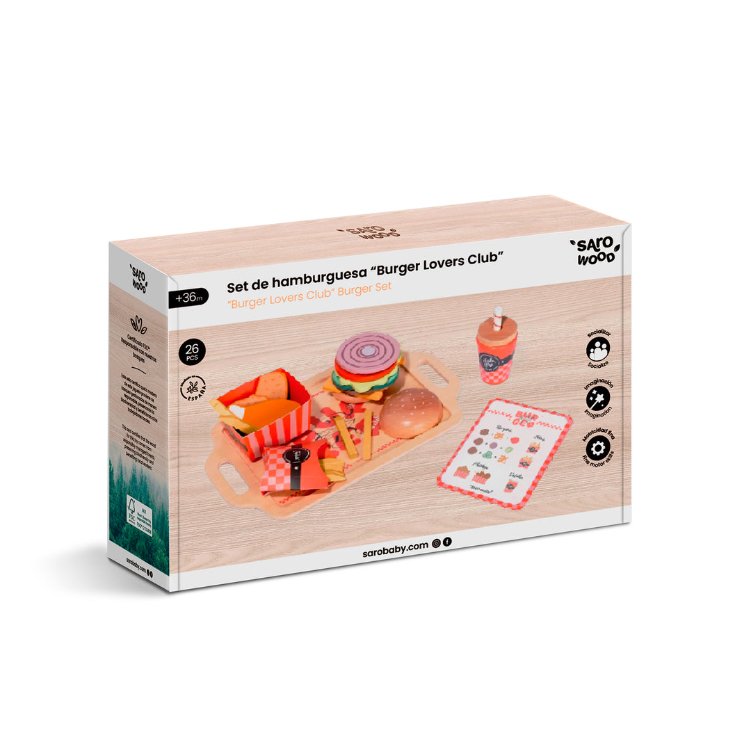 Conjunto de hambúrguer “Burger Lovers Club”