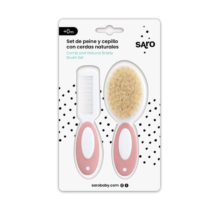 Set de cepillo y peine con cerdas naturales